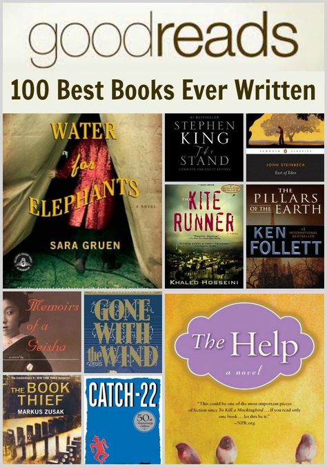 Good Reads 100 Best Books Ever Written Best Books Ever, 100 Best Books, List Inspiration, Books And Tea, Good Reads, 100 Books, Books You Should Read, Reading Rainbow, 100 Book