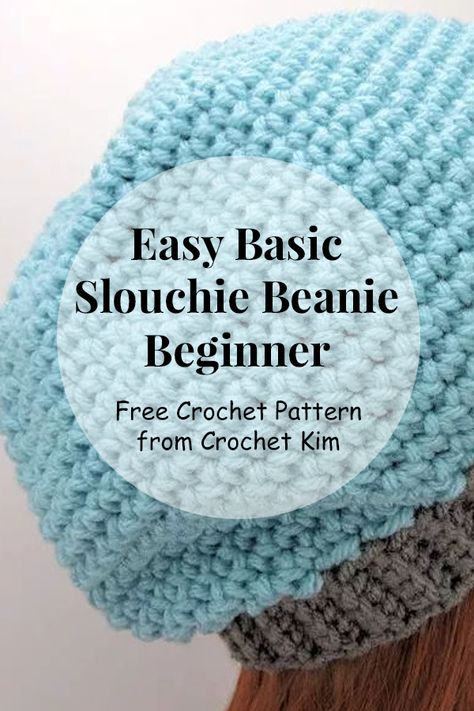 Slouch Hats Free Patterns, Slouch Beanie Crochet Pattern Free, Crochet Slouch Beanie Pattern Free, Free Beanie Patterns Crochet, Easy Crochet Winter Hat Free Pattern, Beginner Beanie Crochet Pattern, Slouchy Beanie Crochet Pattern Free Easy, Crochet Hats Free Pattern Easy Slouchy Beanie, Quick And Easy Crochet Beanie Patterns Free