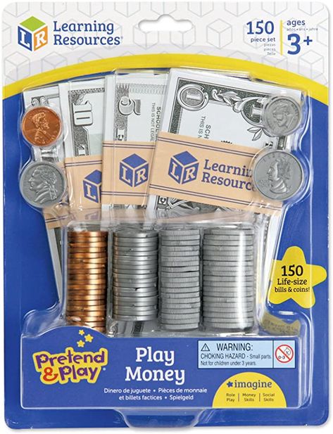 Money Games For Kids, Play Cash Register, Toddler Learning Toys, Money For Kids, Money Counting, Toy Money, Teaching Money, Money Math, Learning Toys For Toddlers