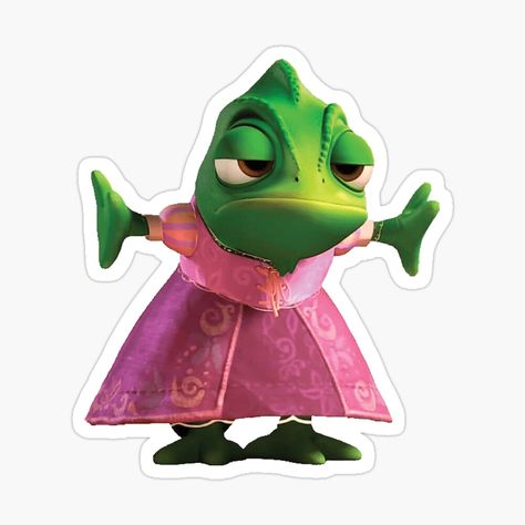 Get my art printed on awesome products. Support me at Redbubble #RBandME: https://www.redbubble.com/i/sticker/Pascal-the-Chameleon-from-Disney-Tangled-by-Julitortellini/52947382.JCQM3?asc=u Disney Stickers Printables, Stickers Cool, Homemade Stickers, Wallpaper Disney, Cute Laptop Stickers, Bubble Stickers, Funny Sticker, Disney Sticker, Tumblr Stickers