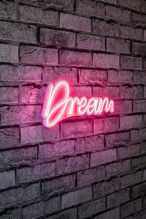 15" Novelty Dream Led Neon Sign Wall Décor - Pink | Michaels Summer Lighting, Neon Sign Wall, Neon Rose, The Best Summer, Pink Bedroom, Michael Store, Wall D, Sign Wall, Led Neon Signs