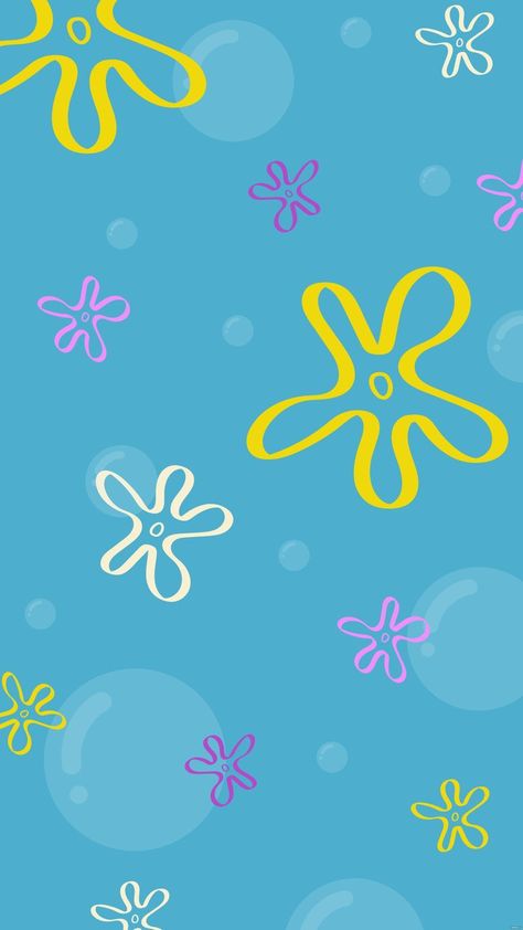 Spongebob Flowers Background, Spongebob Flowers, Spongebob Time Cards, Spongebob Background, Bob Sponge, Spongebob Drawings, Spongebob Birthday Party, Spongebob Painting, Spongebob Party