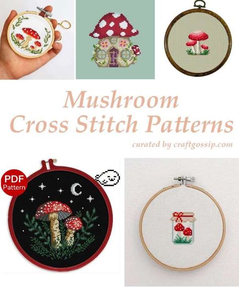 Free Mushroom Cross Stitch Patterns, Mushroom Cross Stitch Pattern Free, Mushroom Cross Stitch Pattern, Lavender Cross Stitch, Mushroom Cross Stitch, Seal Craft, Free Cross Stitch Designs, Frugal Wedding, Free Cross Stitch Charts