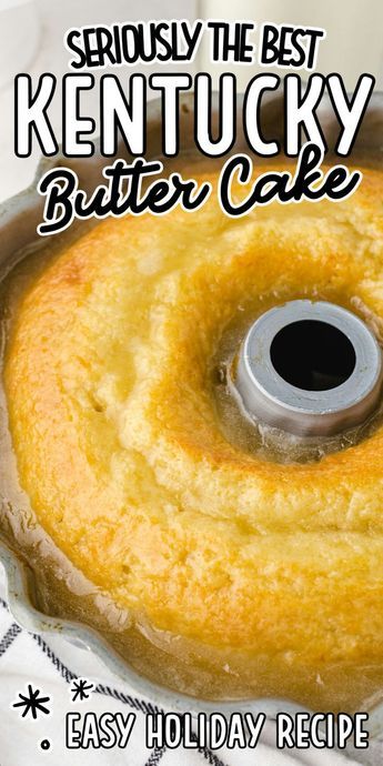 This Kentucky Butter Cake recipe is so buttery and sweet! It’s coated with a smooth glaze that soaks in and keeps the cake moist for days! Kentucky Butter Mini Bundt Cake, Grandmas Butter Cake, Kentucky Butter Cake Recipe, Tasty Deserts, Natasha Kitchen, Desserts Fall, Cake Cravings, Bourbon Cake, Creamsicle Cake