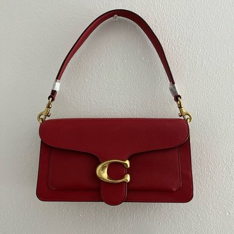 Coach Tabby Red Baguette, Red Coach Purse, Tabby Coach Bag, Coach Red Bag, Cherry Red Bag, Red Designer Bag, Red Coach Bag, Coach Tabby Shoulder Bag, Dior Purse