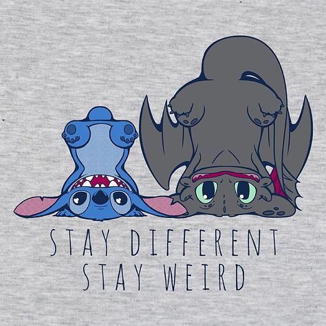 Stay Weird t-shirt Stitch Drawings, Toothless And Stitch, Lelo And Stitch, Stitch Quotes, Lilo And Stitch Quotes, Cute Animal Quotes, Day Of The Shirt, Disney Quotes Funny, Lilo And Stitch Drawings