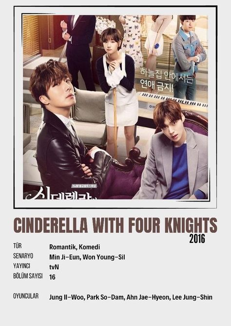 Cinderella And The Four Knights Poster, Drama Notes, Cinderella And The Four Knights, Must Watch Netflix Movies, Cinderella And Four Knights, Park So Dam, Night Film, Korean Drama Series, Movie Card