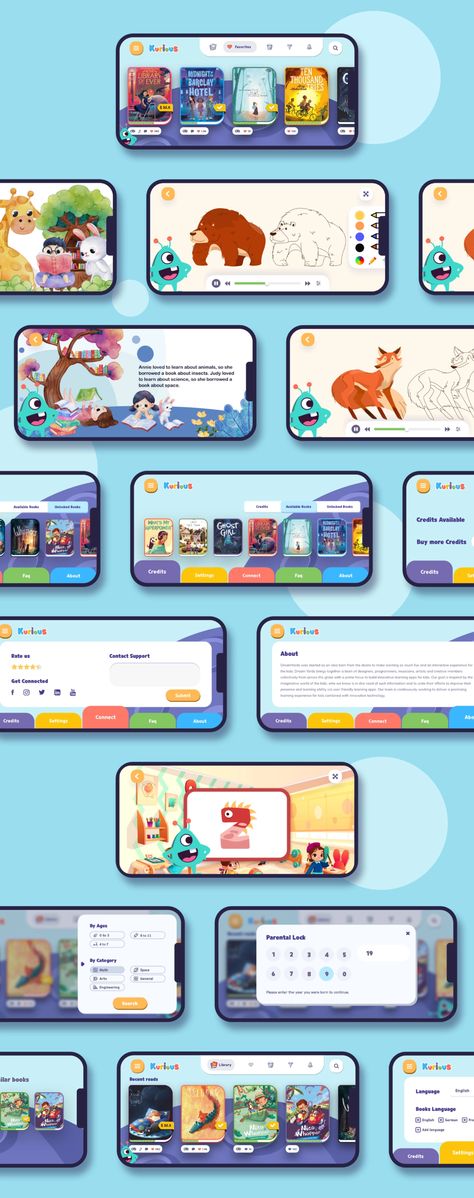 Mobile Game App Design, Game Design Inspiration, Game App Ui, Interactive Games For Kids, Kids Learning App, Kids App Design, Mobile Game Ui, Kids Learning Apps, Web Games