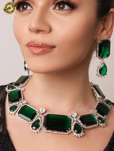 Stylish Emaral CZ Diamond Choker Set/ Emerald Diamond Choker/ Real Diamond Replica/ Indian Jewelry/ Diamond Necklace/ american diamond set Easy to wear, Light in weight & gives you a classy Look. It can be wear in festival occasion with matching salwar or saree. All the raw material used in this product is of high quality and is handcrafted with love. Making Time 10 to 12 Days GIFT FOR HER , A perfect Valentine Gifts for Girlfriend / Wife or indulge yourself with these beauties. Material: Gold Plated Necklace Set For : Women and Girls Women love jewelry; specially artificial jewelry adore a women, They wear it on different occasion, They have special importance on ring ceremony, wedding and festive time, They can also wear it on regular basis , Make your moment memorable with this range, T Emerald Diamond Choker, Diamond Choker Set, Valentine Gifts For Girlfriend, Gifts For Girlfriend, Diamond Choker, Choker Set, American Diamond, Jewelry Diamond, Diamond Set