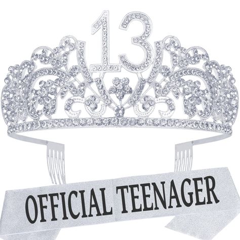 13 Birthday Crown, 13 Birthday Decor, Birthday 13 Girl, 13 Birthday Aesthetic, Cute 13th Birthday Party Ideas, 13 Th Birthday, 13th Birthday Aesthetic, 13 Bday Ideas, Birthday Ideas 13