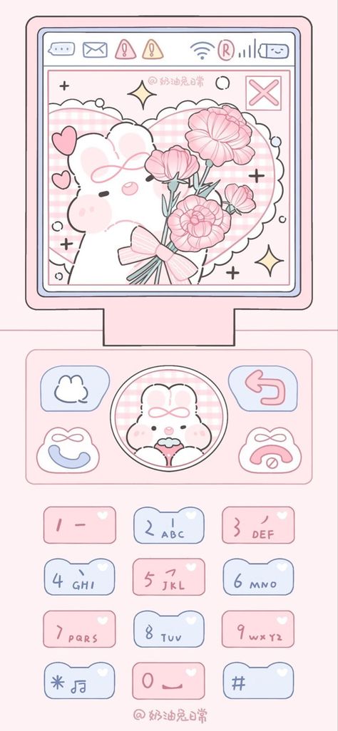 Aesthetic flip phone wallpaper (bunny themed) (iPhone) Kawaii, Pink, Iphone, Aesthetic Flip Phone, Flip Phone Wallpaper, Flip Phone, Kawaii Wallpaper, Phone Wallpaper, The World