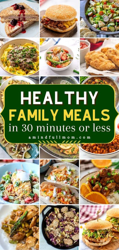 Healthy Family Meals Ready in Less than 30 Minutes, healthy recipes, healthy dinner Amigurumi Patterns, Meals For A Week, Quick Easy Healthy Meals, Best Healthy Dinner Recipes, 30 Minute Meals Easy, Sustainable Eating, Pantry Ingredients, Quick Healthy Dinner, Healthy Family Dinners