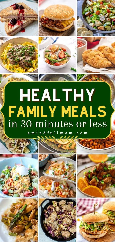 Healthy Family Meals Ready in Less than 30 Minutes, healthy recipes, healthy dinner Amigurumi Patterns, Meals For A Week, Quick Easy Healthy Meals, Best Healthy Dinner Recipes, Pantry Ingredients, Quick Healthy Dinner, Healthy Family Dinners, Healthy Family Meals, Family Dinner Recipes