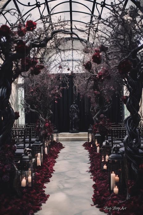 Create your Best unique Vampire theme Wedding in 2023 ‣ Gothic Wedding Decorations, Dark Red Wedding, Victorian Gothic Wedding, Dark Romantic Wedding, Gothic Wedding Theme, Wedding Gothic, Vampire Wedding, Witch Wedding, Black Red Wedding