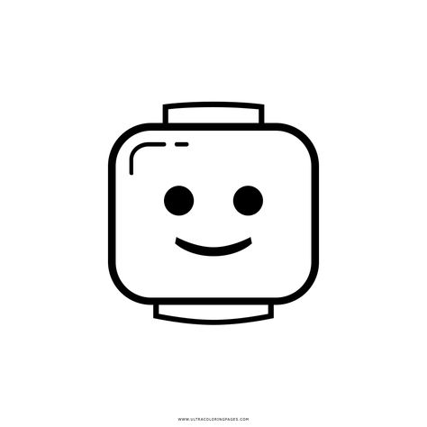 Lego Head Coloring Page - Ultra Coloring Pages Lego Pieces Drawing, Lego Head Tattoo, Lego Doodle, Lego Tattoo Ideas, Lego Sketch, Things To Trace, 90 Tattoo, Lego Drawing, Lego Decals