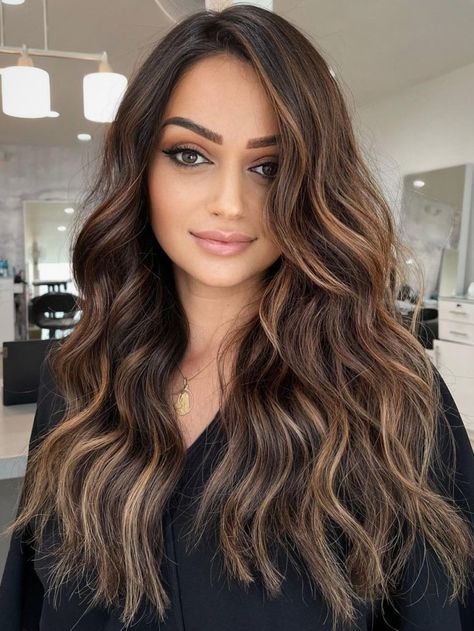 Soft Balayage for Dark Brown Hair Balayage, Soft Balayage On Dark Hair, Dark Brown Hair Balayage Summer, Balayage For Dark Brown Hair, Balayage On Brown Hair, Balayage Hair Ideas, Dark Brown Hair Balayage, Balayage Long Hair, Ash Brown Balayage