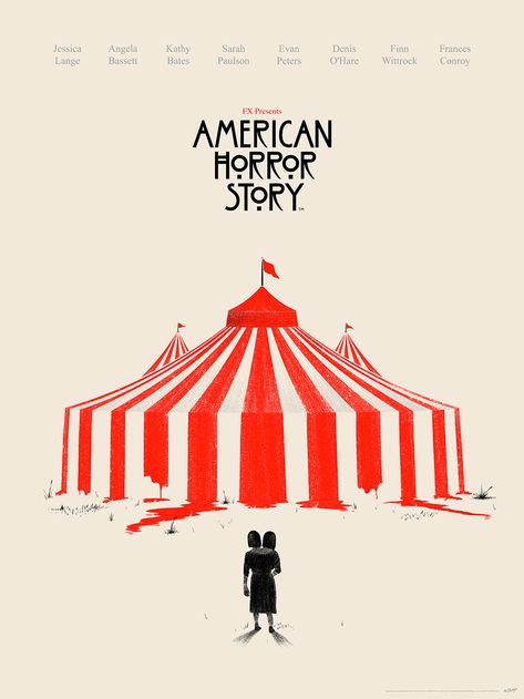 American Horror Story Art, American Horror Story 3, American Story, Printed Posters, Screen Print Poster, Visual Metaphor, Univers Dc, Horror Show, Big Top