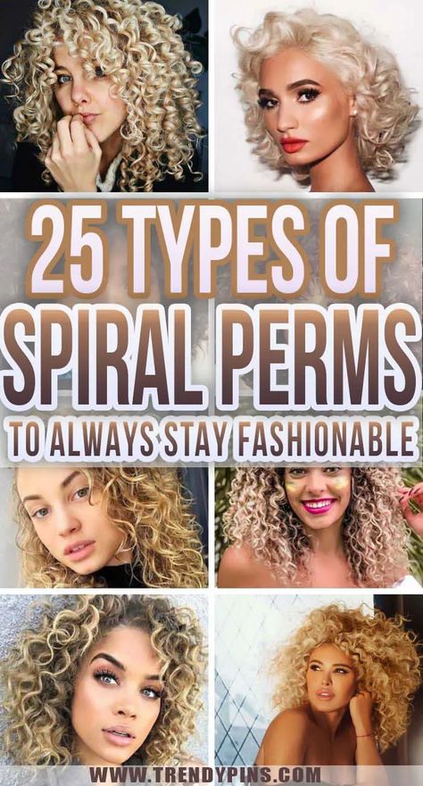 Medium Spiral Perm, Perm Sizes And Results, How To Do A Spiral Perm At Home, Long Spiral Permed Hair, Spiral Perm On Long Hair, Blonde Spiral Perm, Large Spiral Perm, Blond Permed Hair, Loose Perm Women Long Hair