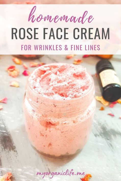 How to make all natural diy face cream Face Cream Diy, Diy Wrinkle Cream, Face Cream Recipe, Diy Face Cream, Diy Wrinkles, Face Cream For Wrinkles, Natural Face Cream, Eye Skin Care, Rose Face