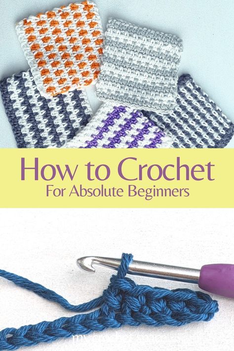 Amigurumi Patterns, Starting A Crochet Chain, How To Start A Chain In Crochet, How To Crochet Chain Stitch, Learning Crochet Beginner, How To Get Started Crocheting, How To Chain Stitch Crochet, Learn To Crochet Projects, How To Start To Crochet