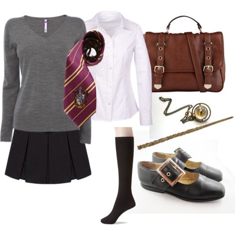 "Hermione Granger Costume" by ardice on Polyvore Hermione Costume Diy, Hermione Halloween Costume, Hogwarts School Uniform, Hermione Granger Costume, Hermione Costume, Harry Potter Robes, Hogwarts Uniform, Spring Handbags, Best Halloween Costumes