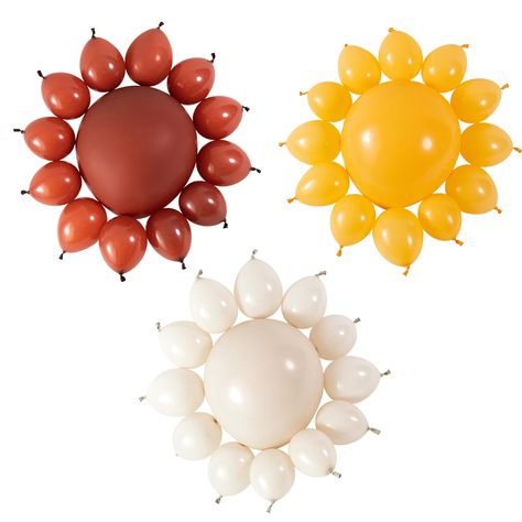 PRICES MAY VARY. 🎈VERSATILE SUN-THEMED DECOR - Elevate any occasion, from baby showers to birthday parties, with this stunning sun-themed balloon decoration. It adds a warm and cheerful ambiance to your celebration, making it perfect for various events. 🎈CUSTOMIZABLE ASSEMBLY - This set offers you the flexibility to assemble the small balloons in any way you like, creating a unique and personalized sun design. You can use all 12 balloons or adjust it with as few as 10, ensuring a perfect fit f First Trip Around The Sun Balloon Decor, Sun Balloon Decoration, Sun Decorations Party, Our Ray Of Sunshine Baby Shower Theme, First Trip Around The Sun Balloon Arch, Here Comes The Son Baby Shower Decor, Sunshine Balloons, Sun Balloon Arch, One In The Sun First Birthday