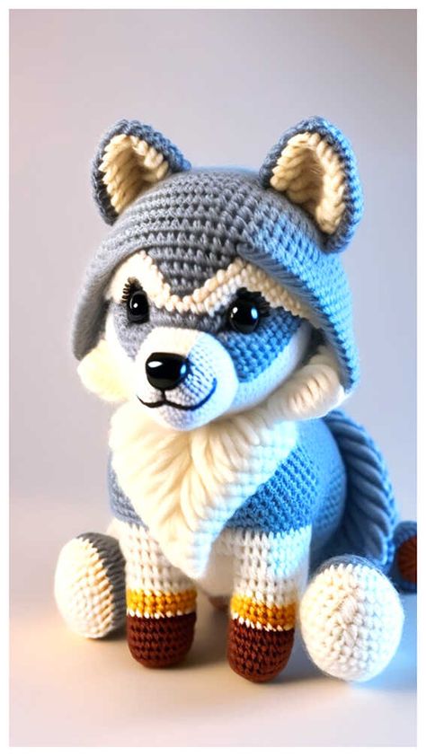 Crochet Wolf Amigurumi Free Pattern Crochet Cute Stuffed Animals, Crochet Elephant Stuffed Animal, Baby Toys Crochet Patterns Free, Crochet Stuffed Animals Pattern Free, Wolf Amigurumi Pattern, Free Amigurumi Crochet Patterns Animals, Stuffed Animal Knitting Patterns Free, Amigurumi Free Pattern Dragon, Crochet Wolf Pattern Free Amigurumi