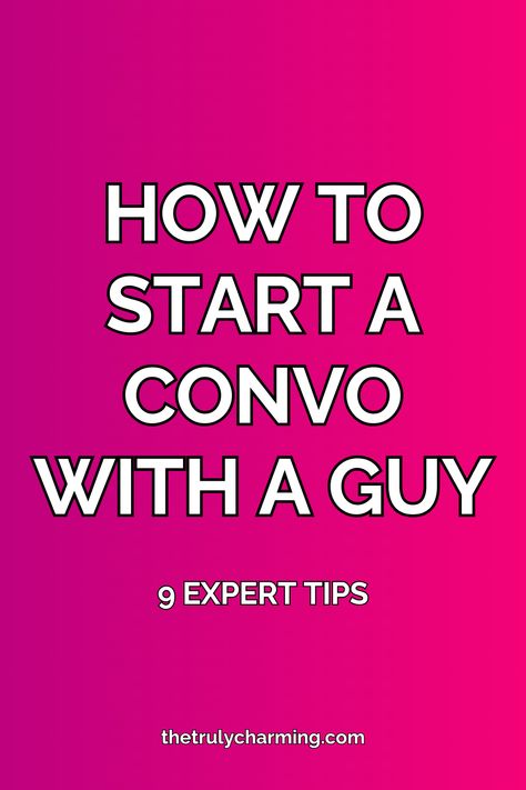 In this article we are going to talk in detail about how to start a conversation with a guy. In particular, you will find 9 tips by relationship experts that we have curated for you. Conversation Started With A Guy, How To Start Conversation With A Guy, How To Talk To A Guy On Snapchat, How To Start A Flirty Conversation, How To Talk To A Guy In Person, How To Strike Up A Conversation, How To Start A Conversation With A Guy On Snapchat, What To Talk About With A Guy, How To Talk To A Guy For The First Time