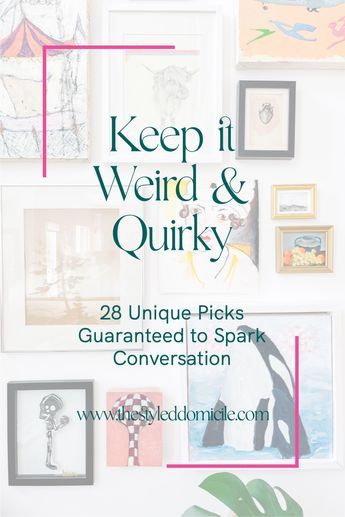 Quirky Home Decor Inspiration, Tacky Decor, Quirky Living Room, Funky Eclectic Decor, Trendy Room Decor, Room Decor For Teens, Unique Office Decor, Quirky Kitchen Decor, Quirky Bathroom