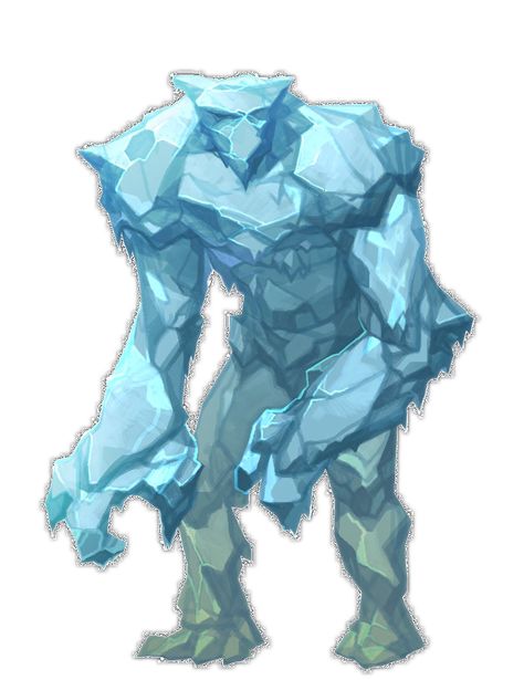 Ice Golem Fantasy Art, Ice Golem, Stone Monster, Ice Elemental, Ice Monster, Monster Sketch, Elder Scrolls Art, Monster Drawing, 1 Y 2