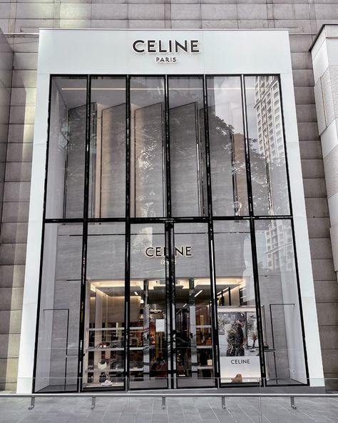 Celine Window Display, Celine Showroom, Luxury Store Facade, Pavilion Malaysia, Store Facade Design, Flagship Store Design, Celine Store, Skincare Food, Store Facade