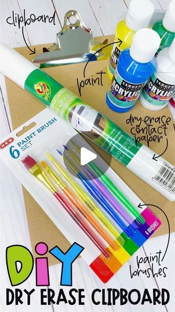 Amy Groesbeck on Instagram: "DIY DRY ERASE CLIPBOARD TUTORIAL!
1️⃣ Cut dry erase contact paper the length of a clipboard
2️⃣ Peel away backside of the contact paper 
3️⃣ Place sticky side of contact paper on the backside of the clipboard and smooth out any air bubbles
4️⃣ Trim excess paper using a utility knife
5️⃣ Paint and decorate the front side of the clipboard
I found all of the supplies at @HEB AND there’s a coupon for that! They’re offering Texas educators 15% off, so you can use your school email to sign up at heb.com/teachers or tap the link in my profile to snag your coupon!
#diyclassroom #hebteacher #sponsored" Clipboard Vinyl Ideas, Decorating Clipboards Diy, Diy Painted Clipboard, Diy Clipboard Decoration, Diy Teacher Clipboard, Decorate Clipboard Diy, Teacher Clipboard Painted, Amy Groesbeck, Organize Homeschool Supplies