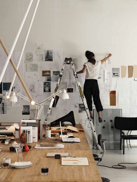 Workspace Studio, Art Studio Design, Creative Workspace, Dream Studio, Neutral Interiors, Workspace Inspiration, Hus Inspiration, Mood Board Design, Decoration Inspiration