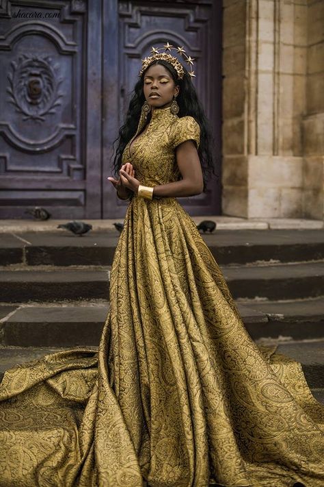 #HOTSHOTS: See The Jaw Dropping Editorial By Fantasy Photography Lillian Lui Titled ‘Golden Goddess’ Goddess Fashion, Golden Goddess, Fantasy Dresses, Goddess Dress, Fantasy Photography, Fantasy Dress, Beauty And Fashion, Fantasy Clothing, Fantasy Fashion