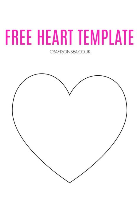Free Heart Template - perfect for kids crafts and activities for Valentines Day #kidscrafts #kidsactivities Kids Valentines Projects, Couture, Heart Printable Free, Preschool Heart Crafts, Heart Template Printable Free, Heart Crafts For Toddlers, Valentines Day Crafts For Infants, Heart Activities For Kids, Heart Crafts For Kids