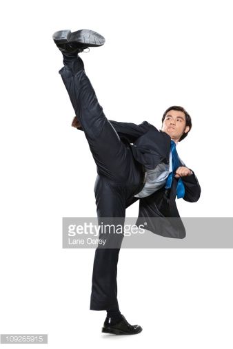 Stock Photo : Businessman doing a karate kick Martial Arts Training Workouts, Karate Kick, Figure Drawing Poses, Martial Arts Techniques, Human Figure Drawing, Anatomy Poses, Human Poses Reference, Dynamic Poses, Figure Drawing Reference