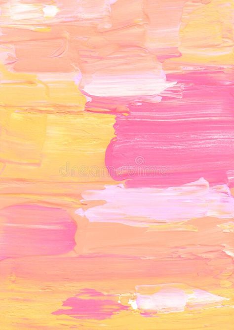 Pastel, White Textured Background, Wallpaper Pink And Yellow, Yellow Aesthetic Pastel, Orange Pink Color, Painted Backdrops, Pink Abstract Painting, Pink Painting, Orange Aesthetic