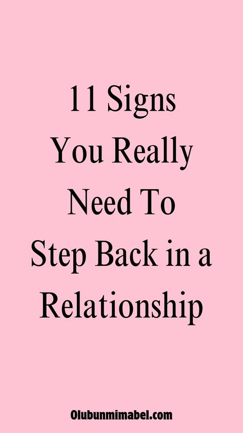 Relationships are hard. They take a lot of work and can be very frustrating at times. And sometimes, you need to step back and reevaluate the situation before you can move forward. Here are signs that you may need to pull back in your relationship... Keep reading for marriage advice, dating advice, dating tips, marriage tips, healthy marriage advice, relationship tips, relationship advice... Relationship Advice For Him, Making A Relationship Work Quotes, Working On Your Relationship, Healthy Relationship Tips Dating, How To Step Back In A Relationship, How To Take A Step Back In A Relationship, Stepping Back Quotes Relationships, Relationship Advice For Men, How To Move On From A Relationship Tips