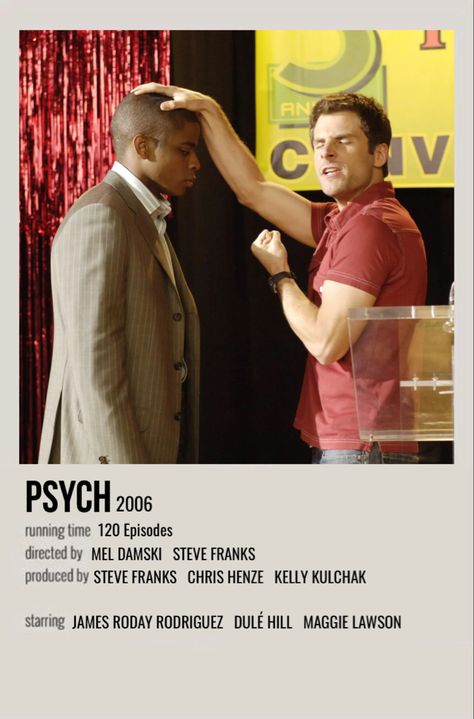 Psych Tv Show Aesthetic, Psych Poster, Psych Show, Psych Movie, Steve Franks, Shawn And Gus, James Roday, Psych Tv, Series Poster