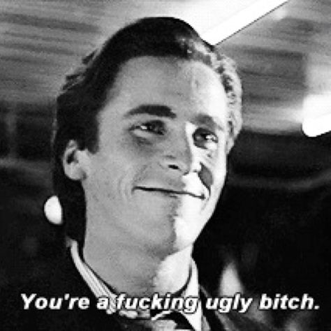 to many girls at my school. LOL Christian Bale ♡ Patrick Bateman Smile, American Physco Aesthetic, Patrick Bateman Aesthetic, Best Movie Lines, American Pyscho, Patrick Bateman, Under Your Spell, Septième Art, Black Comedy