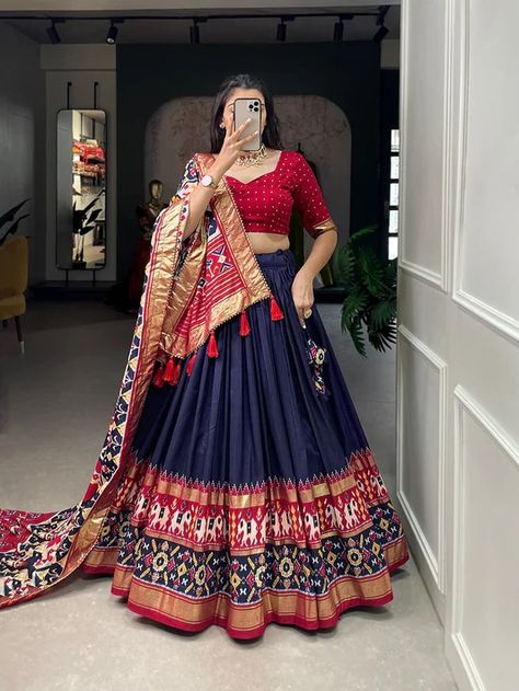 Chaniya Choli | Garba Choli for Navratri – Chaniya Choli for Navratri Couture, Wedding Chaniya Choli, Tassels Dupatta, Zip Stitching, Patola Print, Print Lehenga, Navratri Dress, Stitched Lehenga, Sabyasachi Lehenga