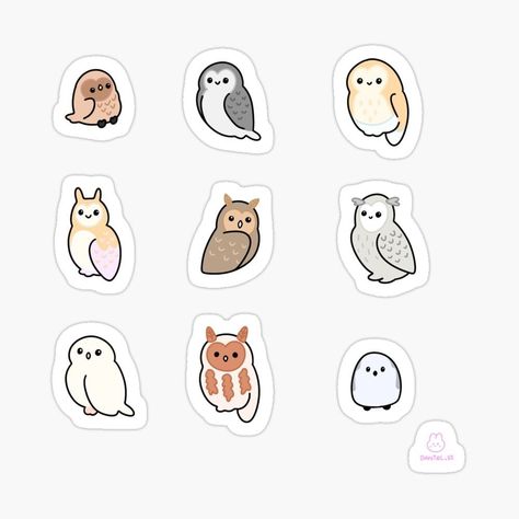 Cartoon Owl Drawing, Owl Drawing Simple, Cute Owl Drawing, Owl Doodle, Cute Owl Cartoon, Cute Owl Tattoo, Bird Doodle, Owl Stickers, Owl Logo