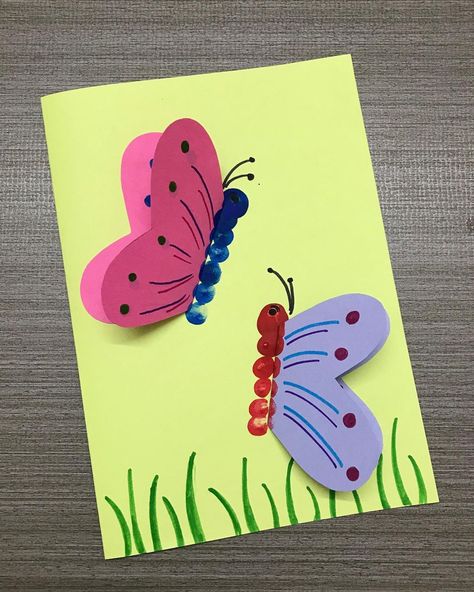 Oppgaver For Barn, Aktiviti Kanak-kanak, Insect Crafts, Toddler Arts And Crafts, Preschool Arts And Crafts, Preschool Art Activities, Hand Crafts For Kids, Aktivitas Montessori, Spring Crafts For Kids