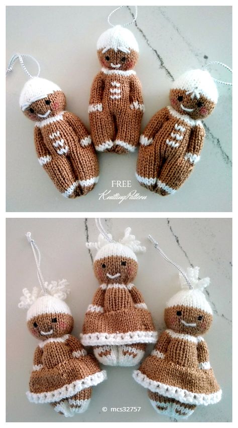 Gingerbread Man Free Knitting Patterns - Knitting Pattern Knitting For Christmas, Free Knitting Christmas Patterns, Knitting Wheel Patterns, Knit Christmas Decor, Comfort Dolls Pattern Free Knitting, Knitted Dolls Free Patterns, Free Knitting Patterns Toys, Knit Toys Free Pattern Stuffed Animals, Free Knitting Projects