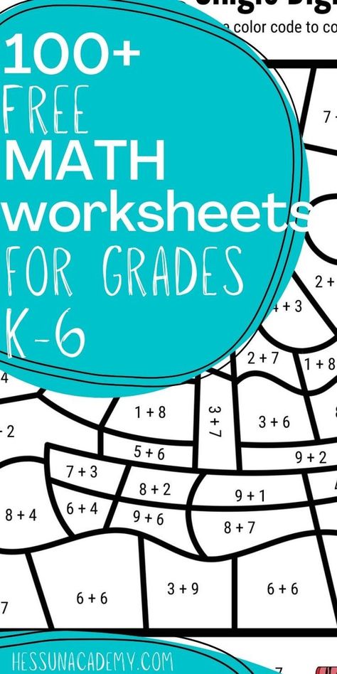 Basic Math Worksheets, Math Worksheets For Kids, Free Math Printables, Fun Math Worksheets, First Grade Math Worksheets, Free Printable Math Worksheets, Math Pages, 3rd Grade Math Worksheets, Math Sheets