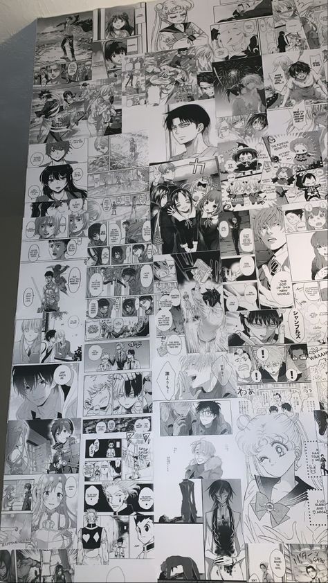 Manga Wall Bedroom, Manga Wall Room, Anime Bedroom Ideas, Manga Wall, Otaku Room, Cute Diy Room Decor, Anime Decor, Pinterest Room Decor, Anime Room