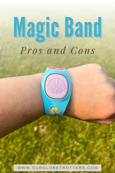 Are Magic Bands still worth it in 2023? An honest review of the pros and cons to getting a Magic Band for Disney, how exactly they work, and what you could use instead | Disney family vacation planning tips | Our Globetrotters Family Travel Blog Disneyland Magic Bands, Disney World Magic Bands, Disney Magic Band Printable, Disney Magic Bands 2023, Magic Bands Disney, Magic Band Plus, Magic Bands Decorated, Disney Magicband, Disney Family Outfits