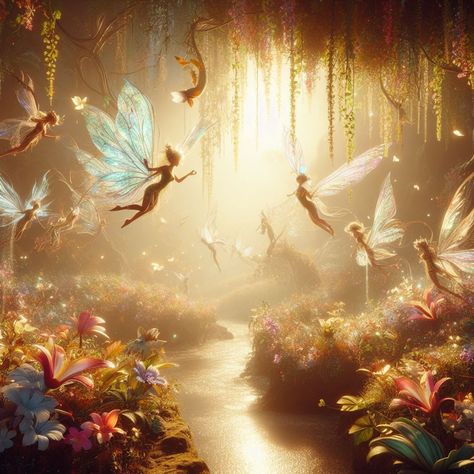 Fairy World Aesthetic, Fairycore Background, Fall Fairies, Fairy City, Fairy Night, Fantasy Cottage, Fairy Circle, Women Circle, Types Of Fairies