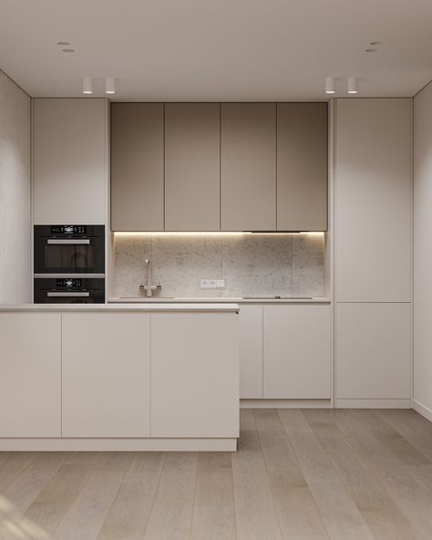 I Shaped Kitchen Small Spaces, Minimalist Small Kitchen Design, Behance Kitchen Design, Simple Kitchen Apartment, Cabinet Interiors Ideas, Kitchens In Apartments, Small Linear Kitchen, Modern Kitchen Design 2024, U Form Kitchen