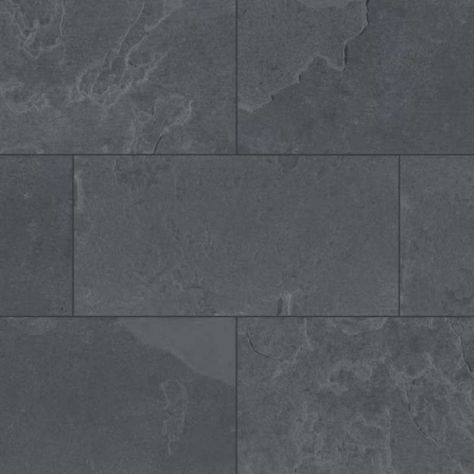 Best Tiles for Small Bathroom Floor - Hydrangea Treehouse Black Slate Tiles, Ashlar Pattern, Blue Subway Tile, Slate Floor, Natural Tile, Slate Tile Floor, Bathroom Fireplace, Slate Flooring, Slate Stone